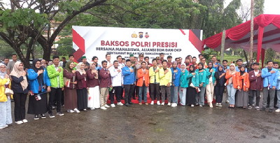 Polri Berbagi Baksos, Polda Riau Salurkan 2.250 Paket untuk Mahasiswa dan OKP